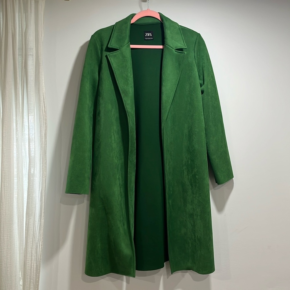 Green Zara jacket XS